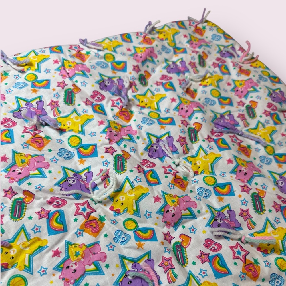 Vintage Hand Made Care Bears All Over Print Blanket - Picture 8 of 9